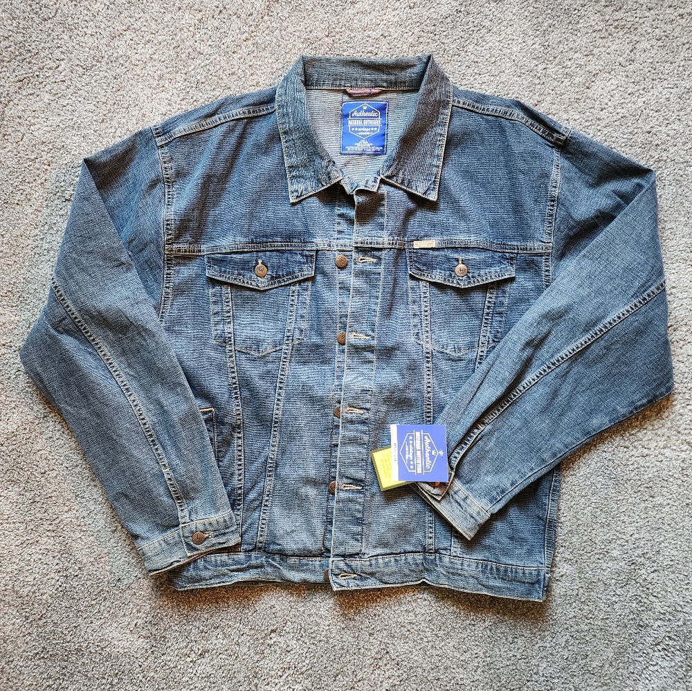 Blue Lightweight Denim Shirt Jacket, Authentic National Outfitters Vintage